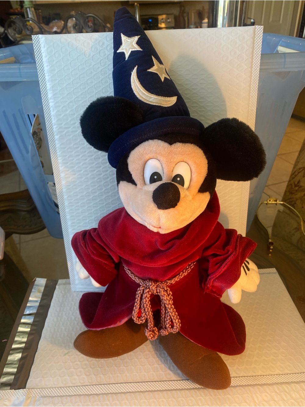 Disney Sorcerer Mickey Plush in Red Robe & Blue Star Hat